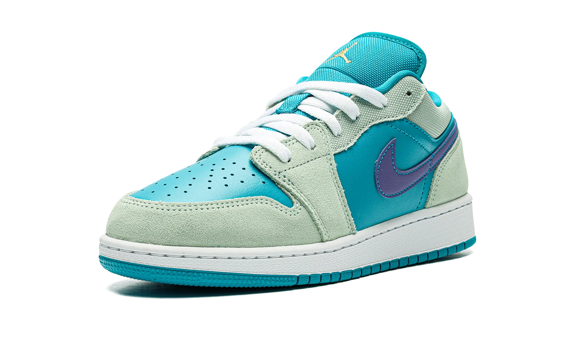 AIR JORDAN 1 LOW SE GS "AQUATONE CONCORD" Stitch Down Technique