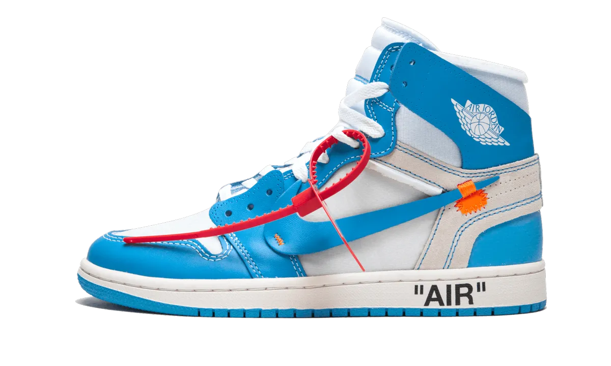 Air Jordan 1 Retro High "Off White - UNC" RubberOutsole Cool Mesh