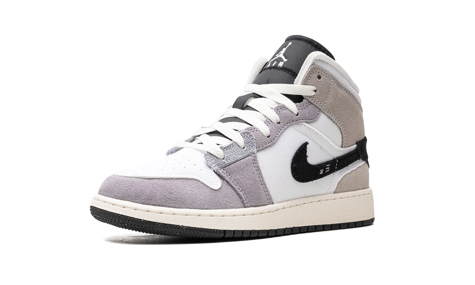 Weekend Pick Comfort Reinforcement Air Jordan 1 Mid SE Craft GS "Cement Grey"