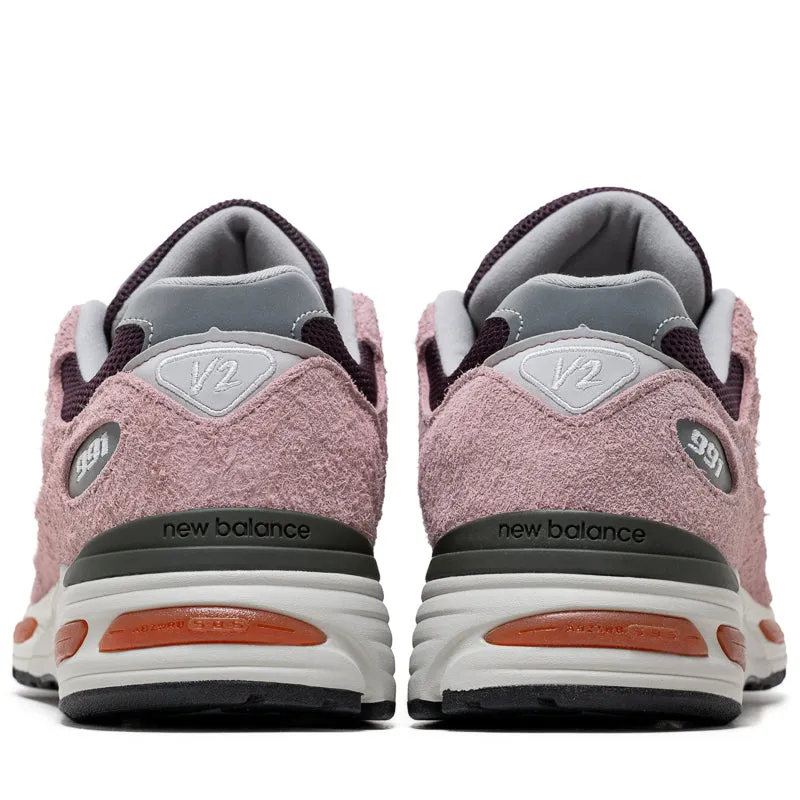 Tear Resistant New Balance Made In UK 991v2 'Grape Sorbet' - Deauville Mauve/Fig