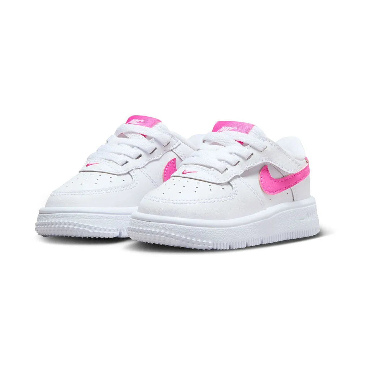 Nike Force 1 Low EasyOn 'White Laser Fuchsia' Baby/Toddler Shoes Cushioned Heel Counter All Day Comfort Design