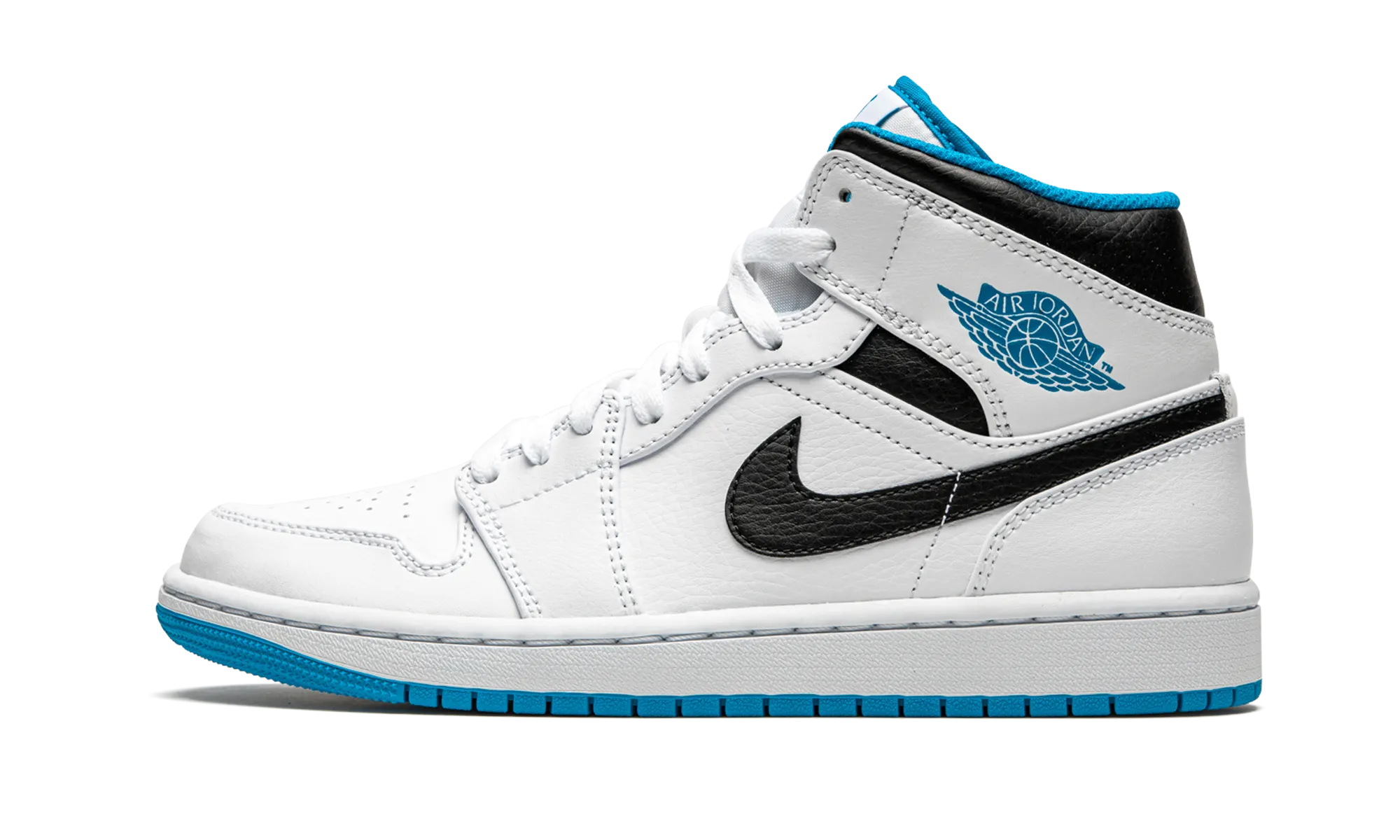Stable Control Air Jordan 1 Mid "White / Laser Blue"