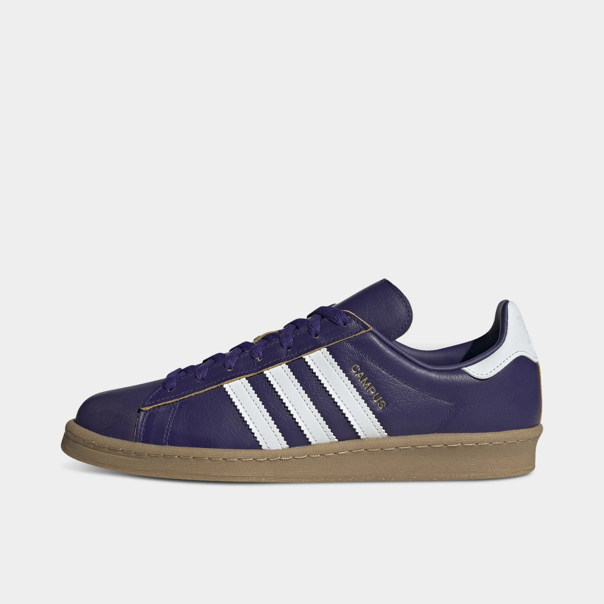 Flexible Toe Box Stretch Wear adidas Originals Campus 80s Collegiate Purple / White - Gum