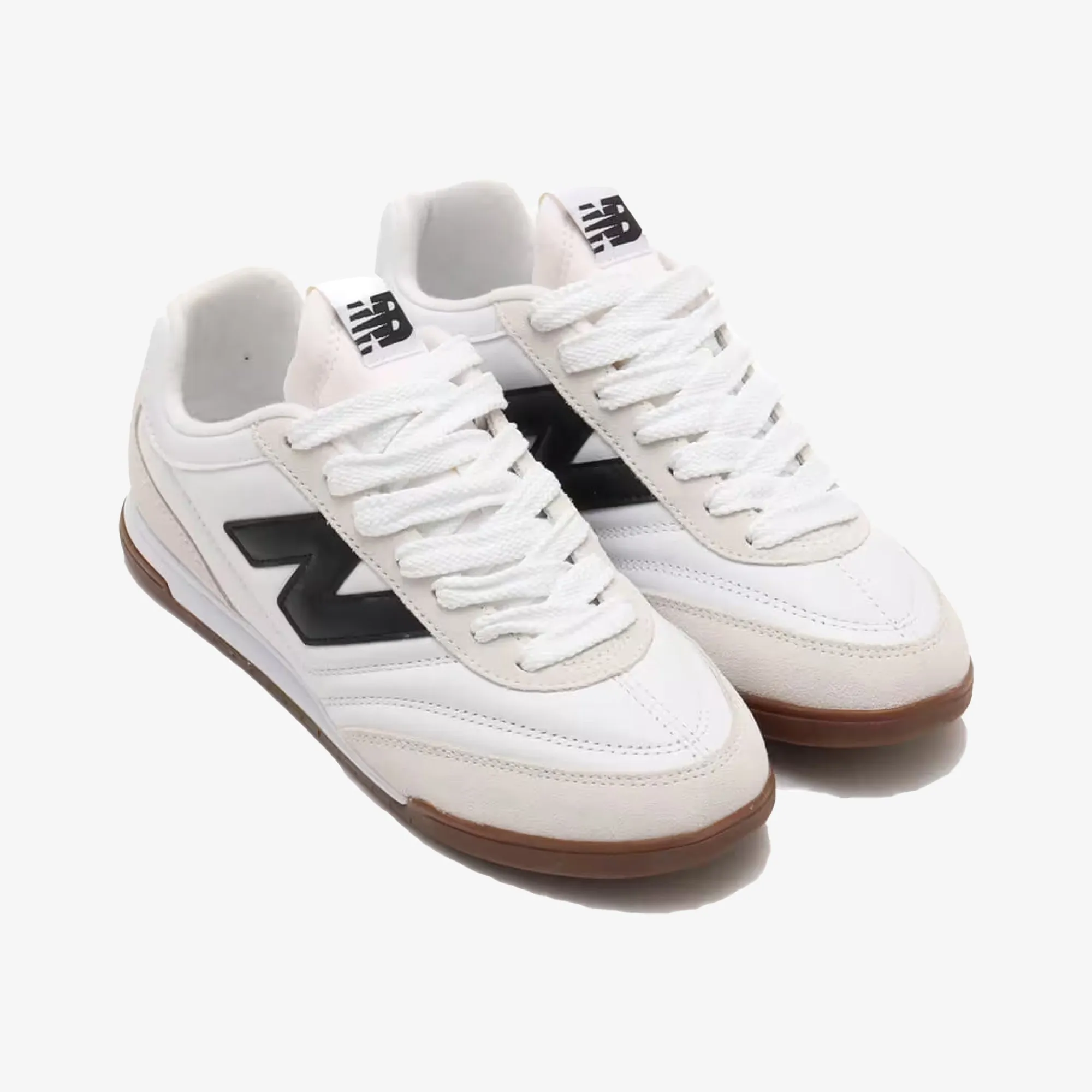 New Balance | RC42 { WHITE/BLACK running on a wooden track shoes urban - style shoes