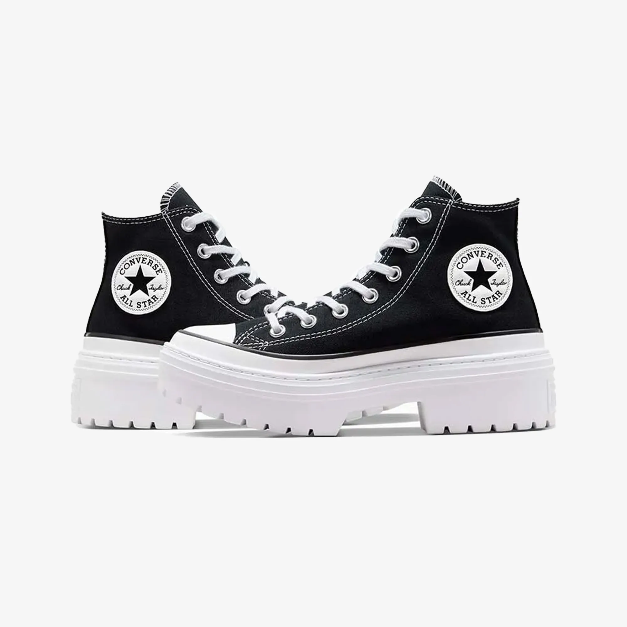 Quick Release Tongue Converse | CHUCK TAYLOR ALL STAR LUGGED HEEL PLATFORM { BLACK/BLACK/WHITE