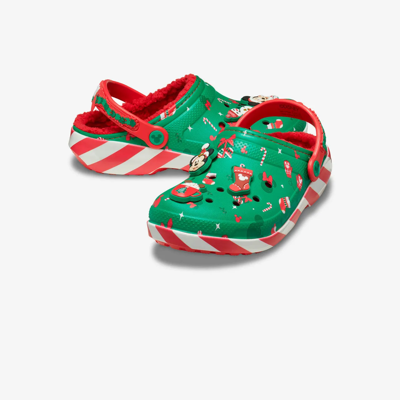 Perforated Tongue High Traction Tread Mickey Xmas Lined Classic Clog x Disney