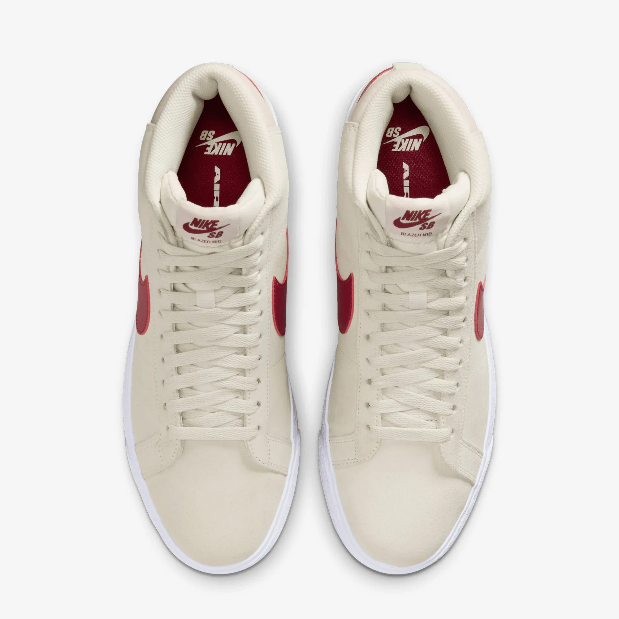 Chic Tones Luxe Touch Nike | SB ZOOM BLAZER MID { PALE IVORY/NOBLE RED-SILT RED-WHITE