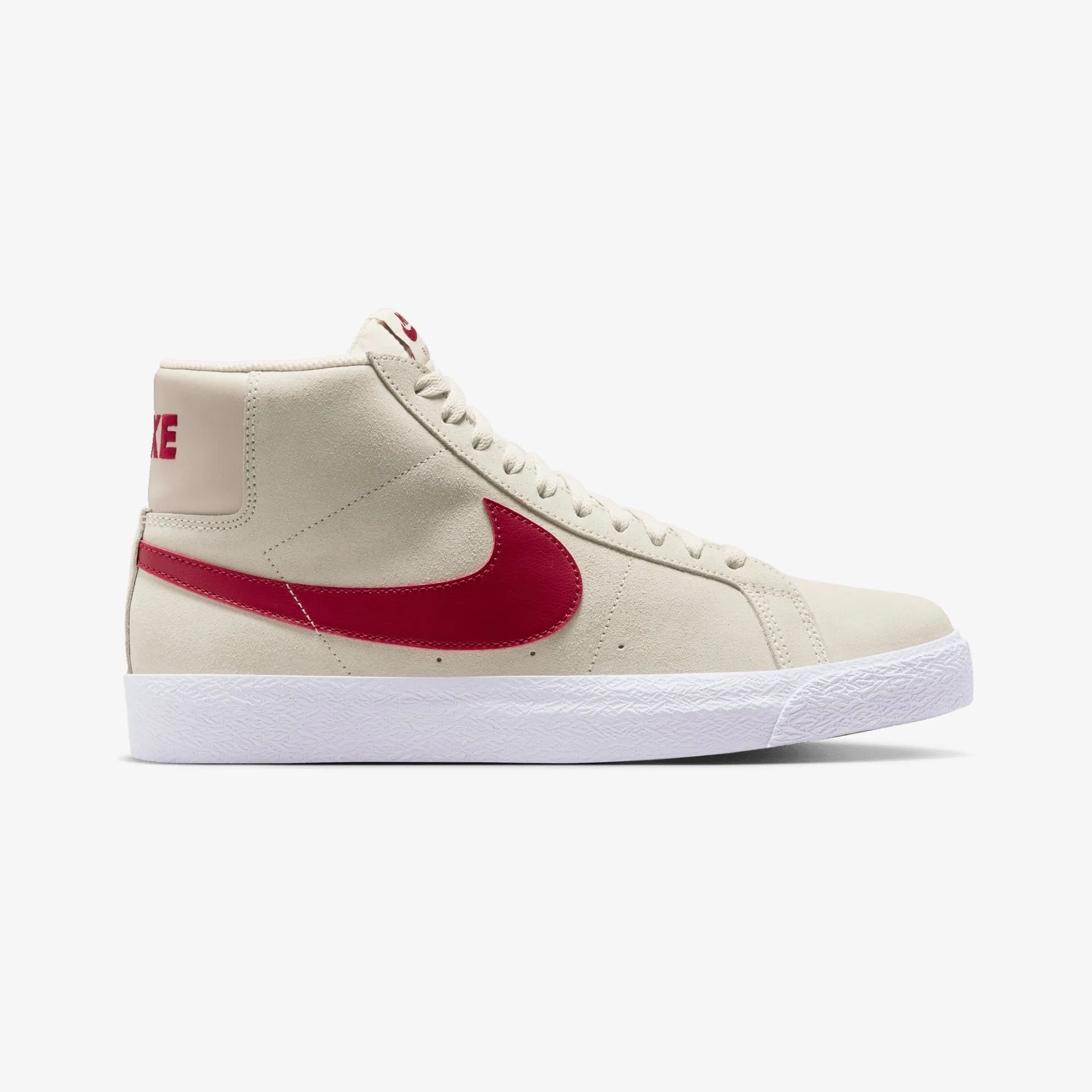 Nike | SB ZOOM BLAZER MID { PALE IVORY/NOBLE RED-SILT RED-WHITE Stable Path Quick Drying Fabric