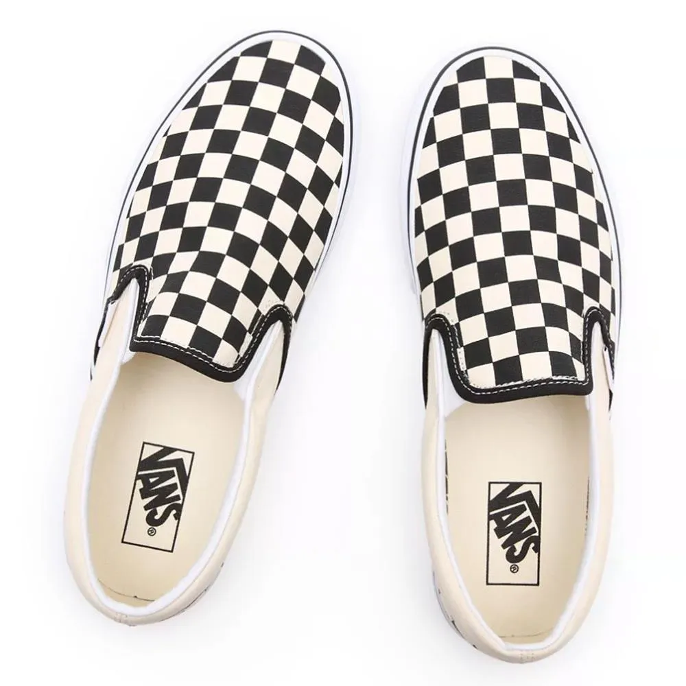 Retro-inspired support Vans Skate Slip On - Checkerboard Black/White