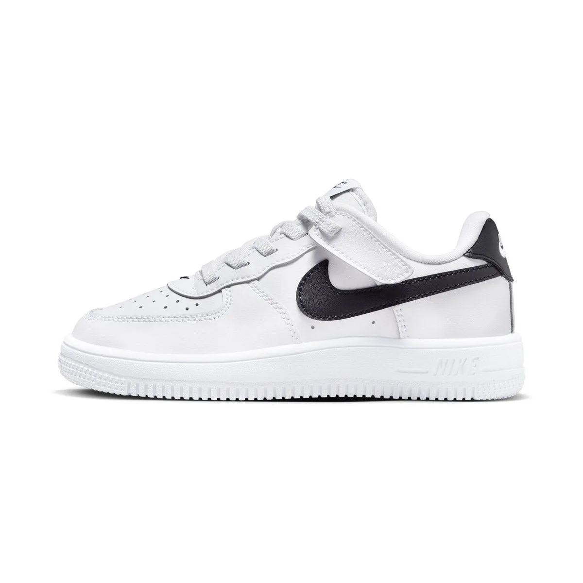 Water Resistant Lining Sweat Control Nike Force 1 Low EasyOn 'White Black' Little Kids' Shoes