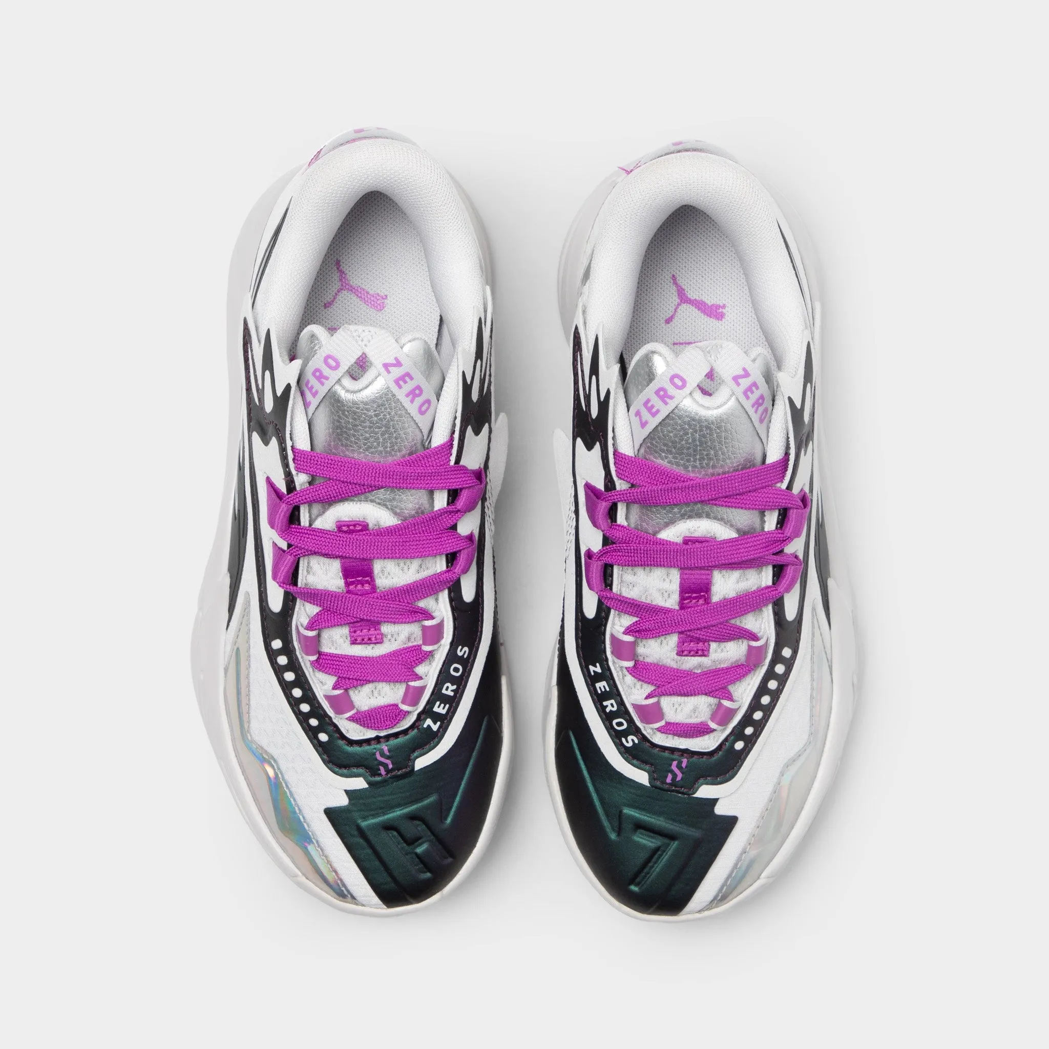 Go Light Supportive Design PUMA Juniors' Scoot Zeros II "Sterling" Feather Gray / Wild Berry