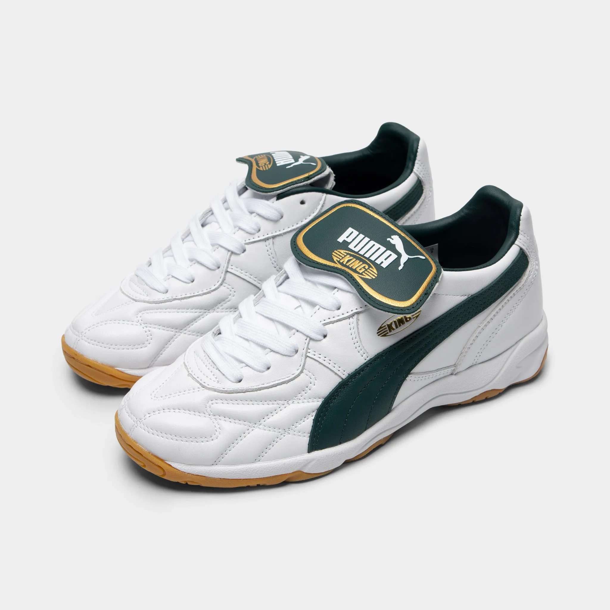 Puma King Indoor White / Green / Gold Foot Daily Daily Flow
