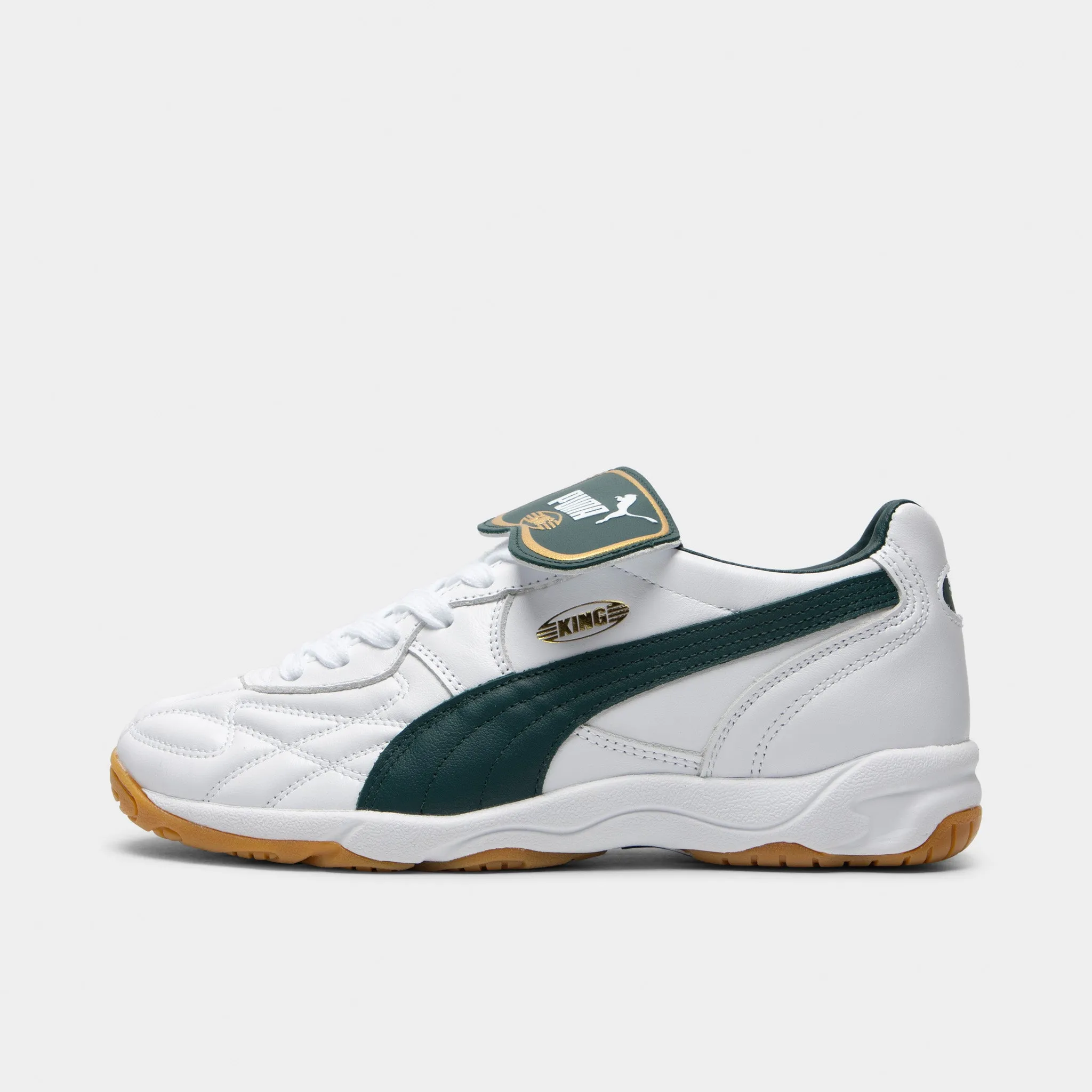 Puma King Indoor White / Green / Gold Neutral Vibe