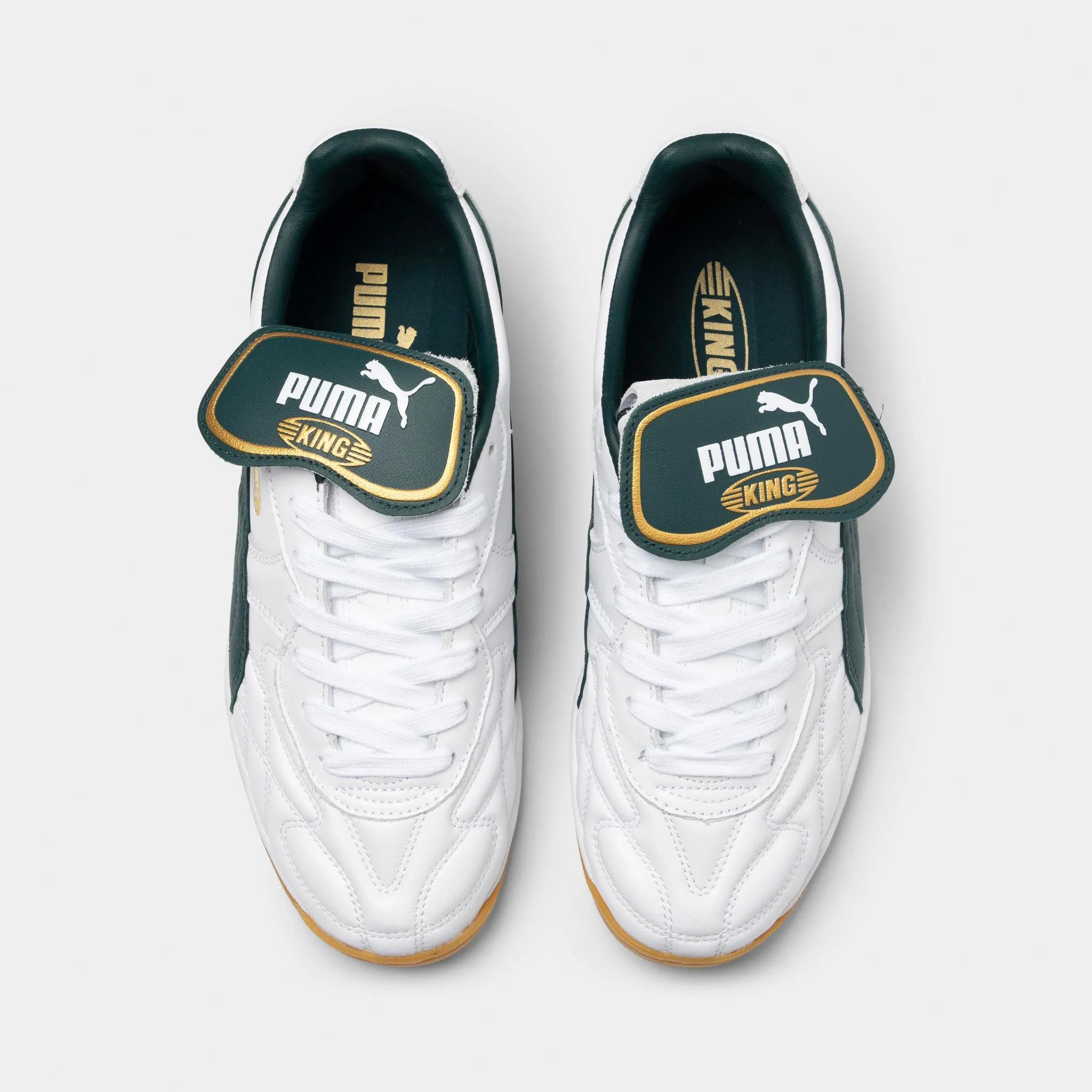 Puma King Indoor White / Green / Gold No Rub