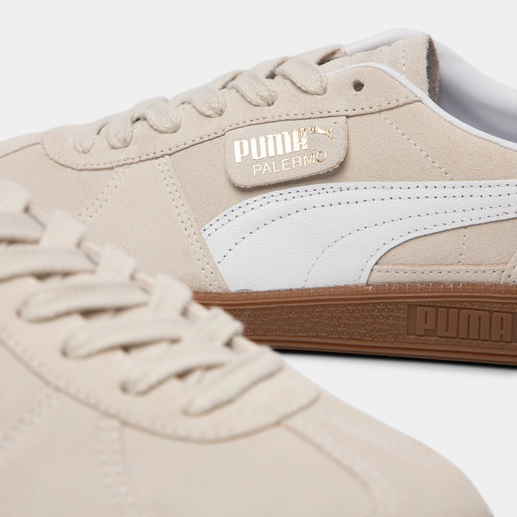 PUMA Palermo Tan / White Comfortable to walk On The Run