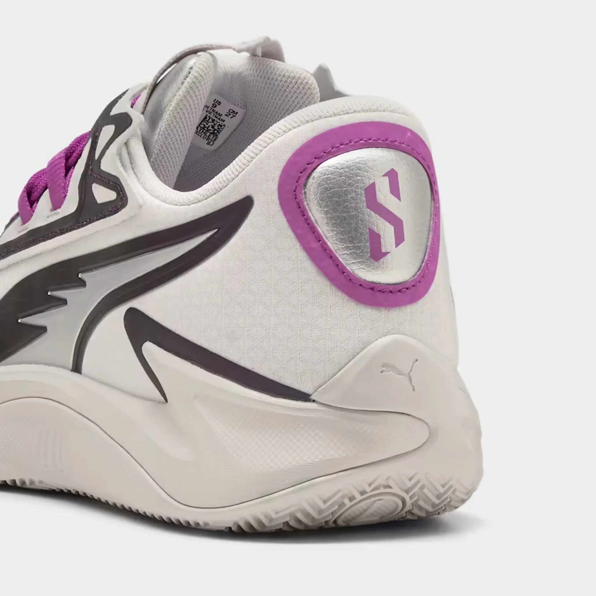 Tread Ready Soft Surface PUMA Scoot Zeros II "Sterling" Feather Gray / Wild Berry