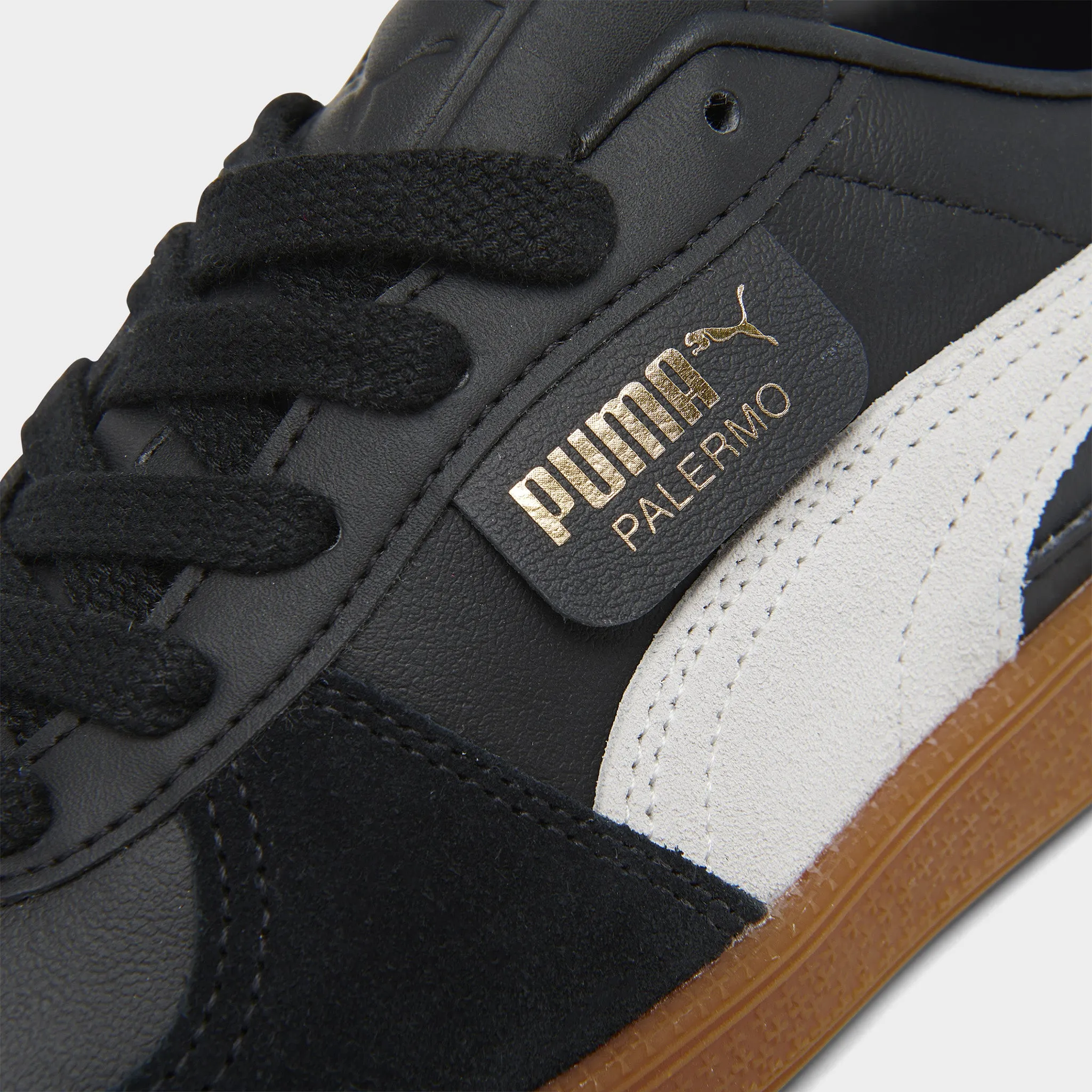 Calm Tone PUMA Women's Palermo Leather Black / Feather Gray - Gum