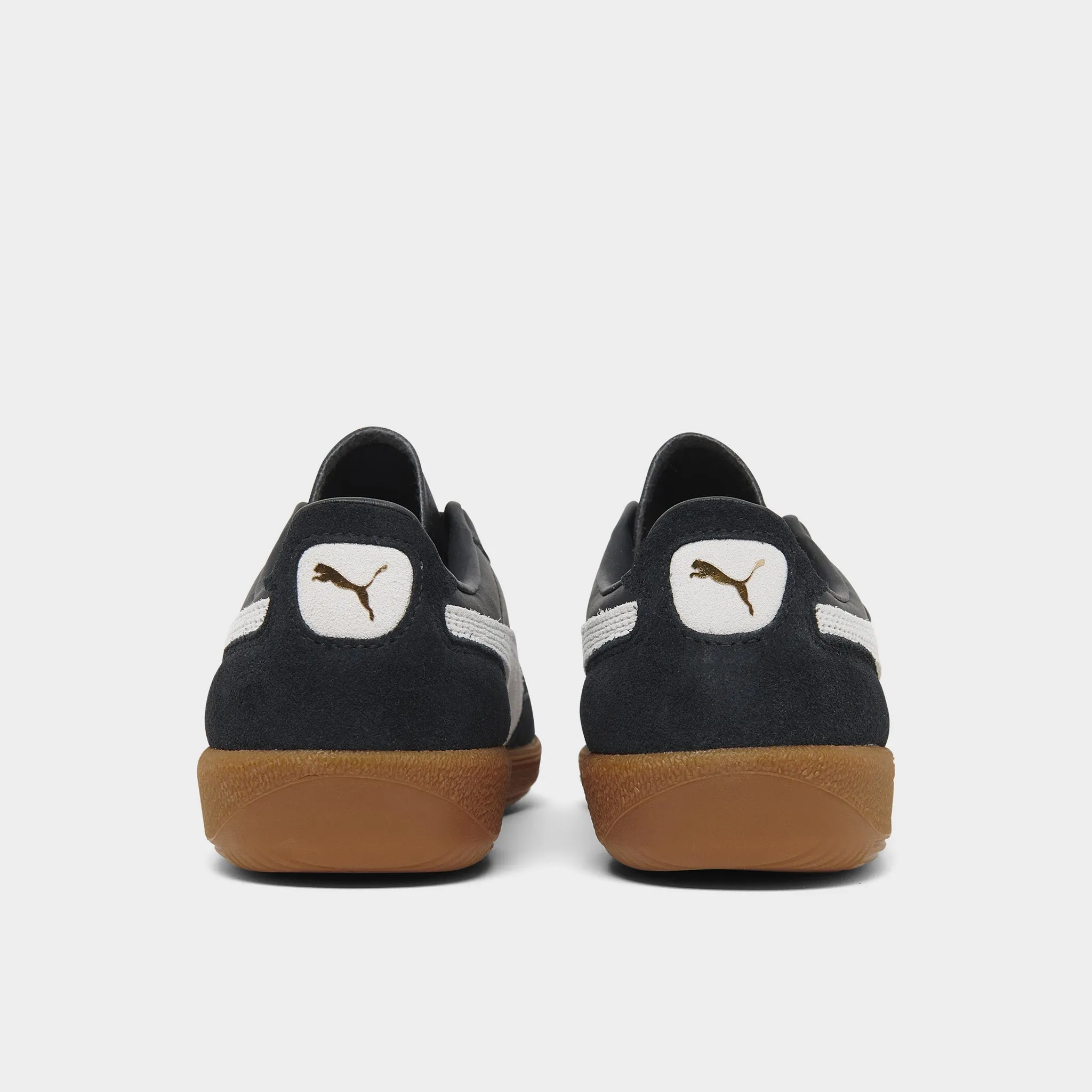 PUMA Women's Palermo Leather Black / Feather Gray - Gum Supportive Design