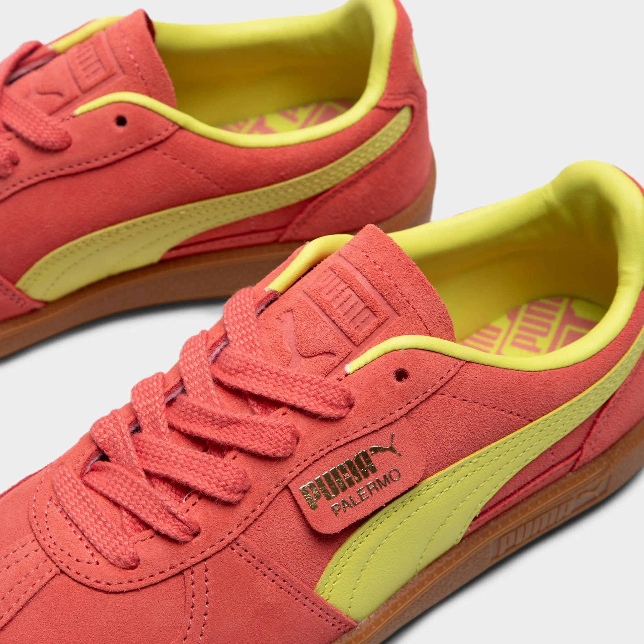 PUMA Women's Palermo Salmon / Lime Sheen - Gum Indoor Wear Outdoor Errands