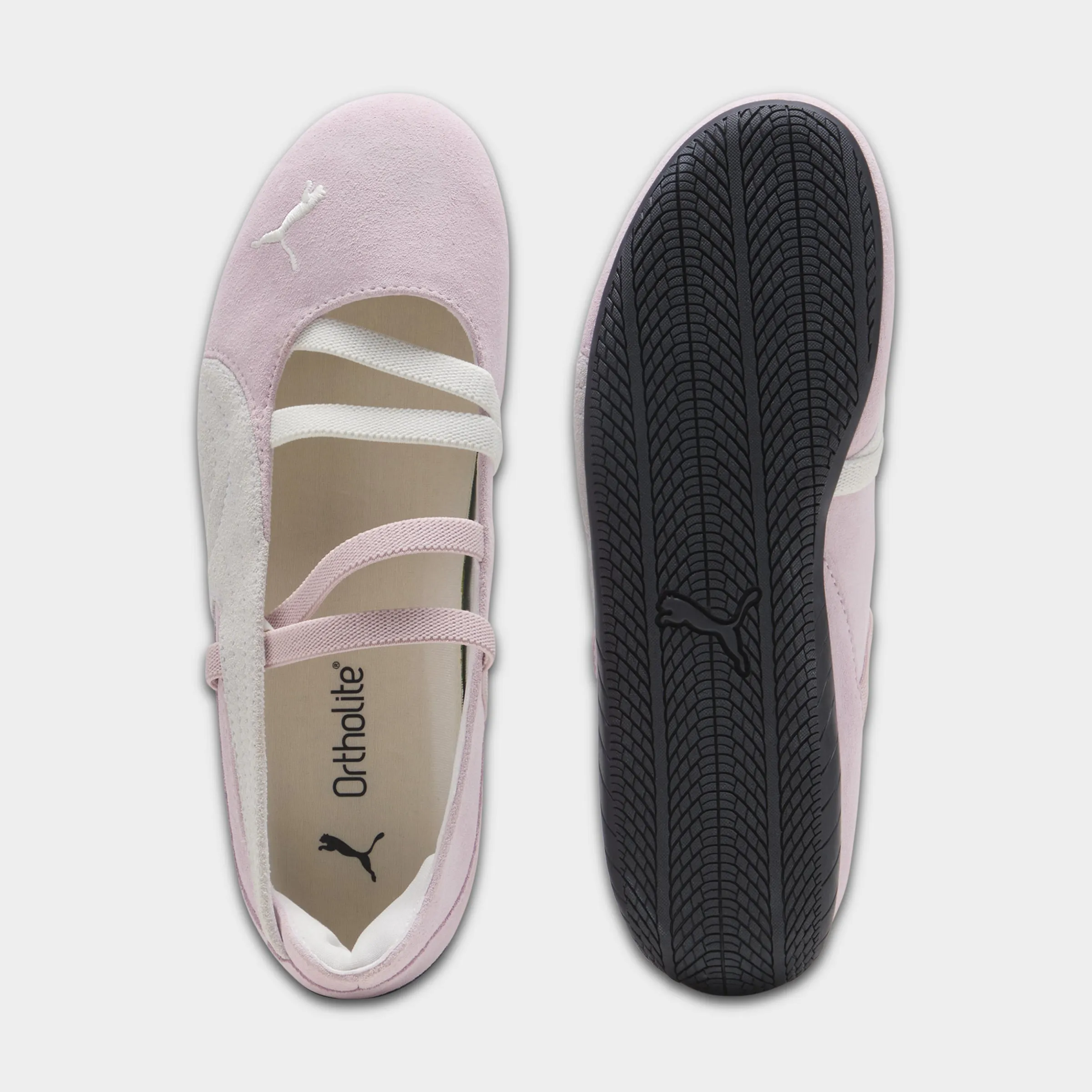 PUMA Women's Speedcat Ballet SD Whisp of Pink / White Mesh Lining Comfy Layers