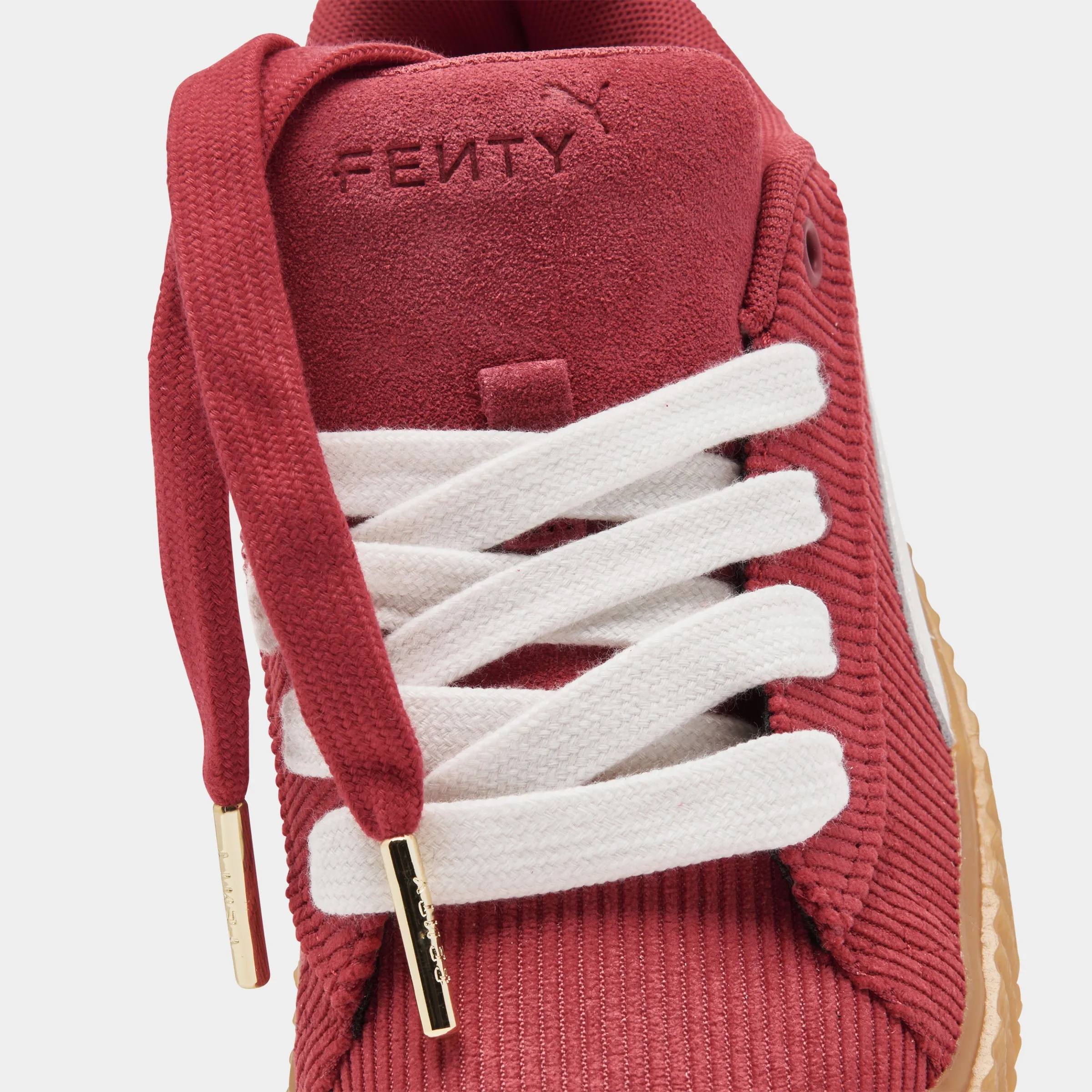 PUMA x FENTY Childrens' Creeper Phatty Corduroy Club Red / Warm White - Gum Rubber Sole Simple Edge