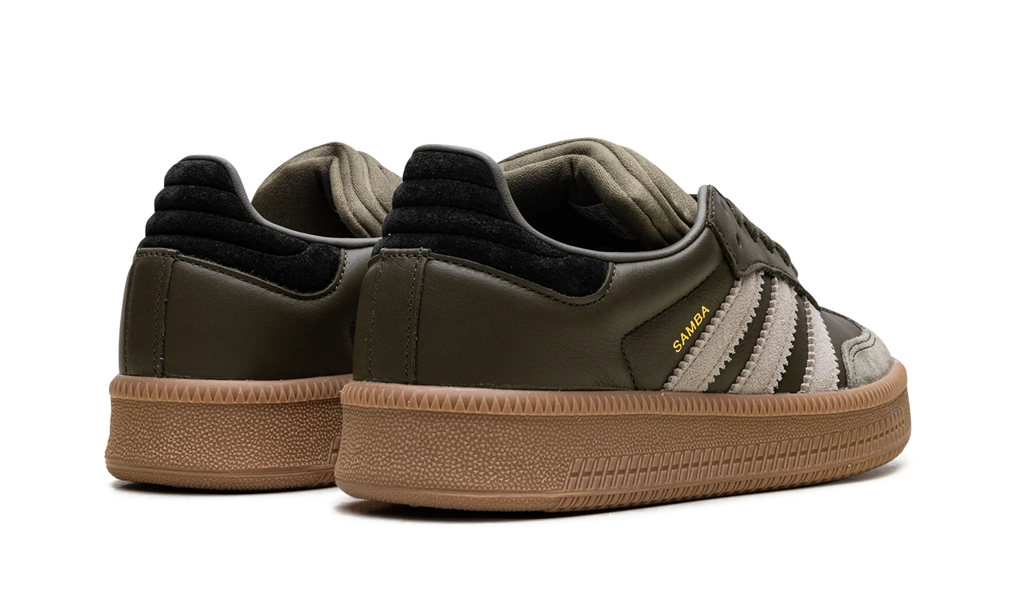 Samba XLG "Olive Strata Wonder Beige Gold Metallic" Sporty Style Flat Design