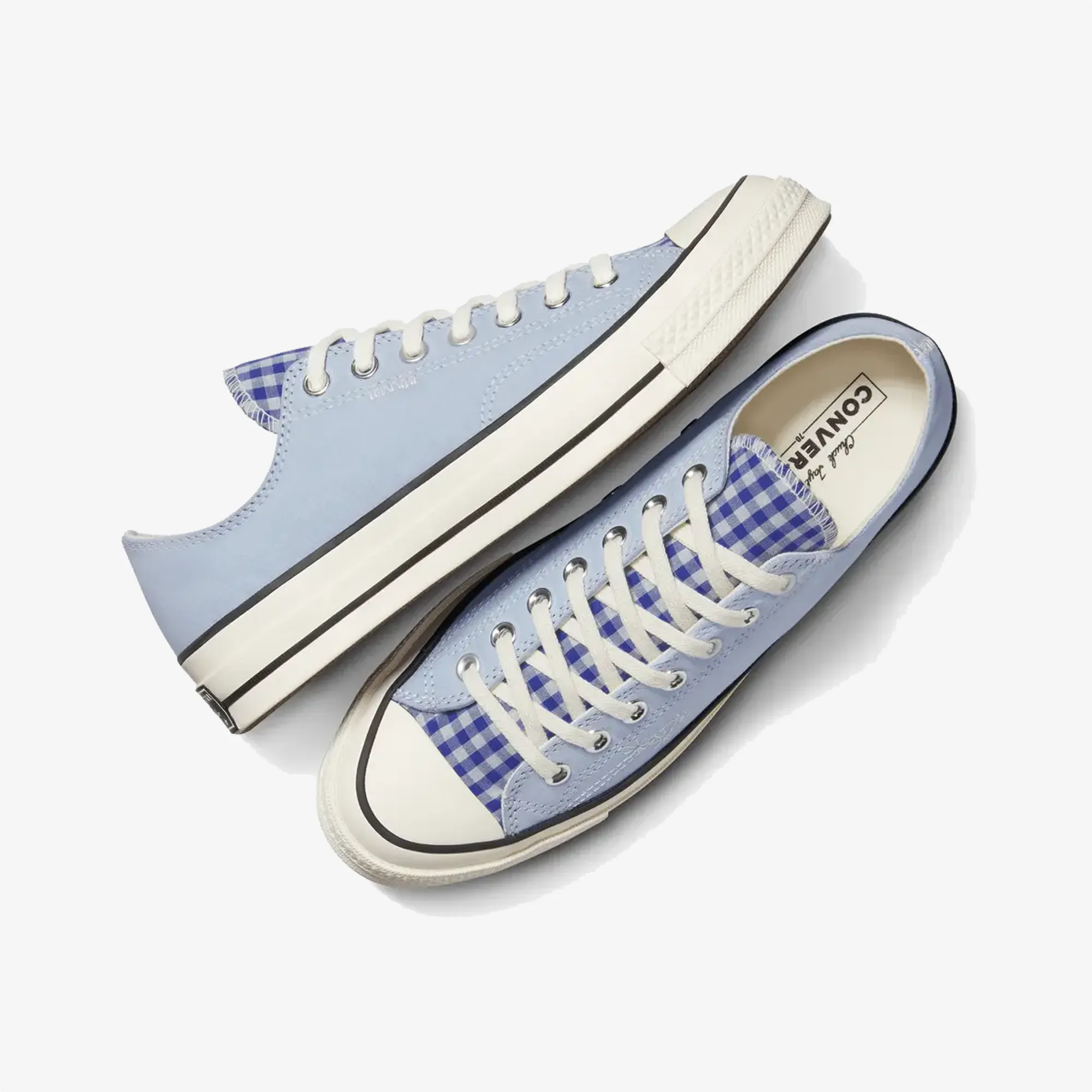 Converse | UPCYCLE CHUCK 70 CHAMBRAY & GINGHAM { BLUE Multi Density Midsole