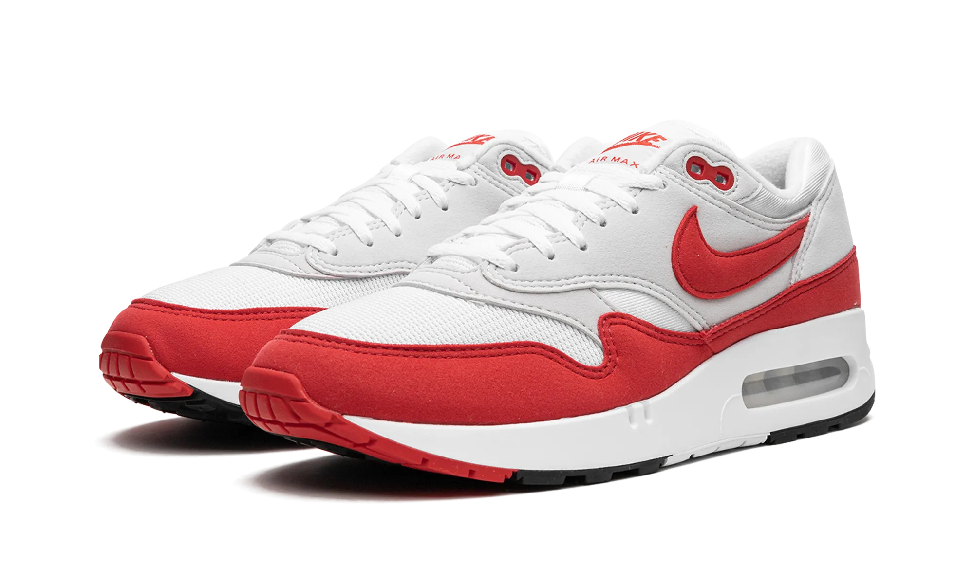 Air Max 1 '86 "Big Bubble - Red" running in a frozen lake area shoes