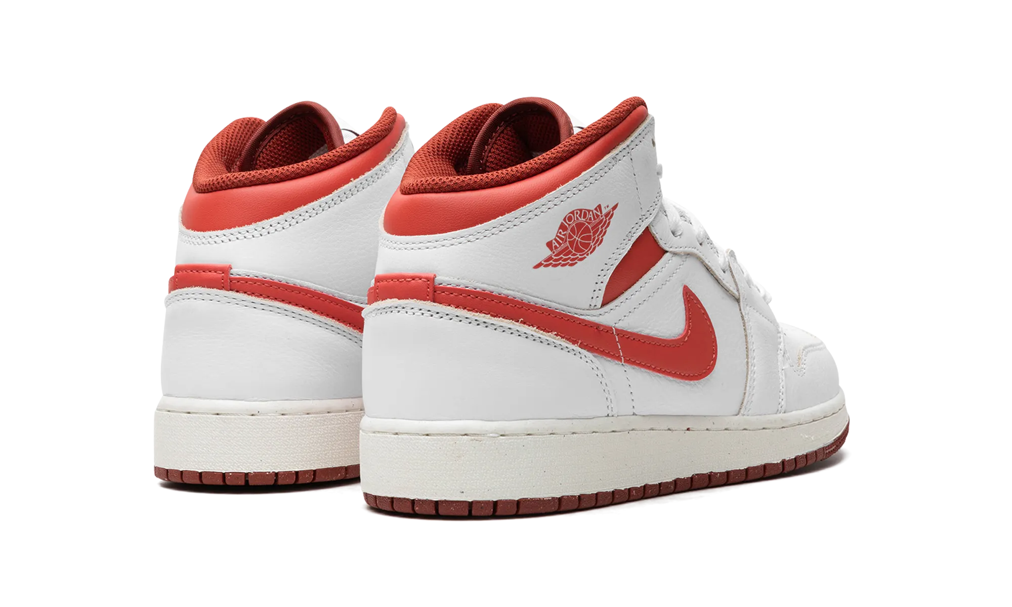 LaceUpDesign Step Freedom AIR JORDAN 1 MID SE GS "WHITE DUNE RED"