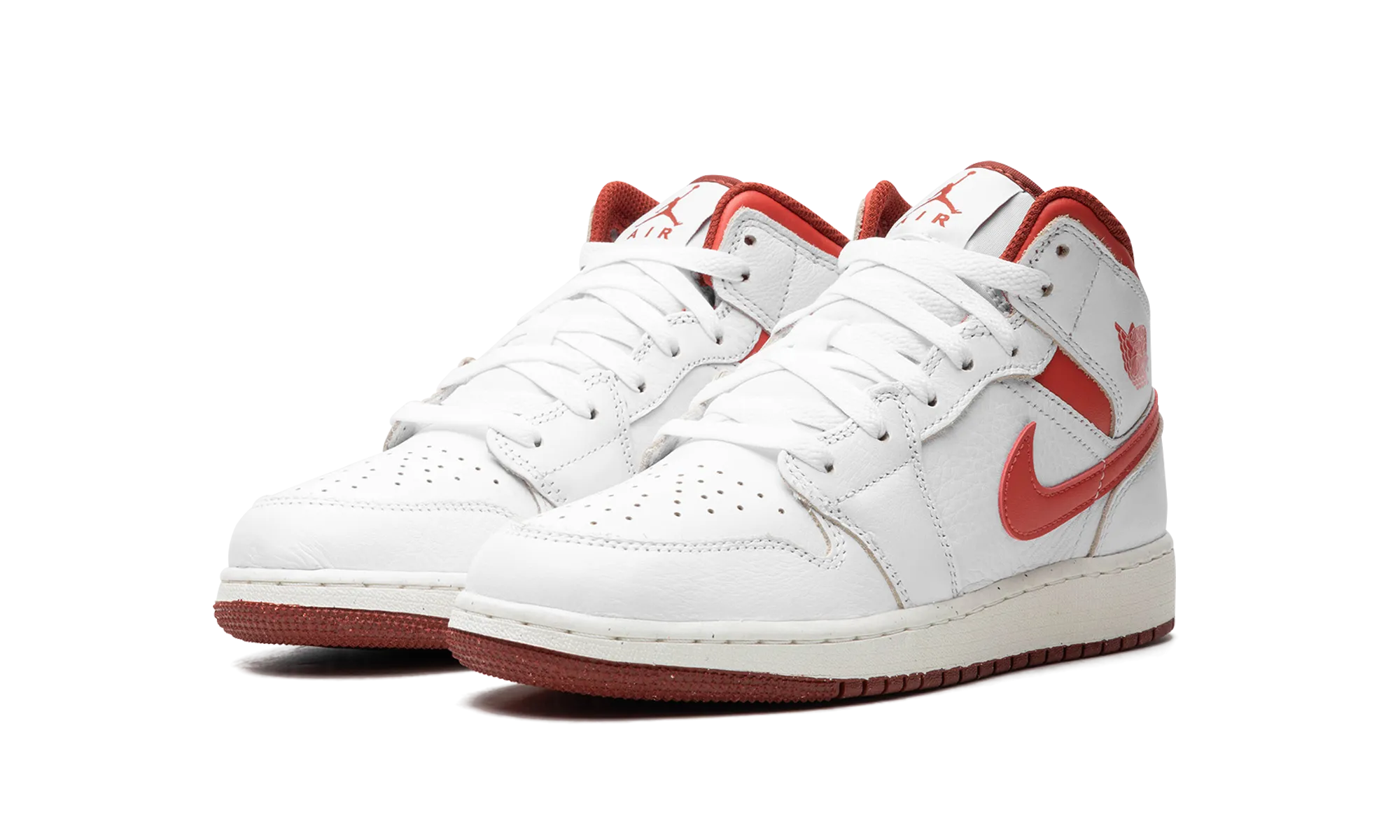 Resilient Touch Torsional Stability Frame AIR JORDAN 1 MID SE GS "WHITE DUNE RED"