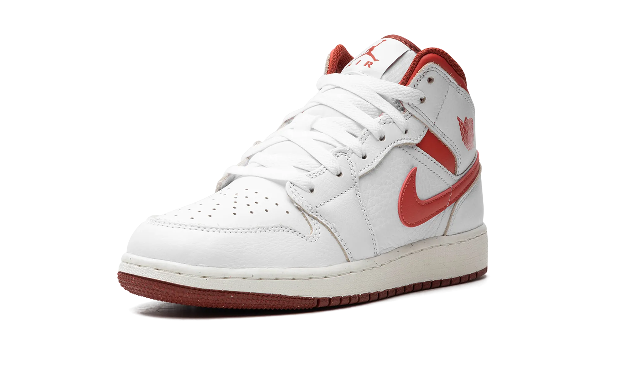 Go Mode Vulcanized Construction AIR JORDAN 1 MID SE GS "WHITE DUNE RED"