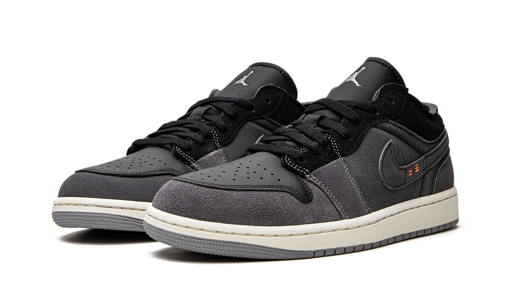 Secure Lace Loops Outfit Boost Air Jordan 1 Low SE Craft "Inside Out - Black"