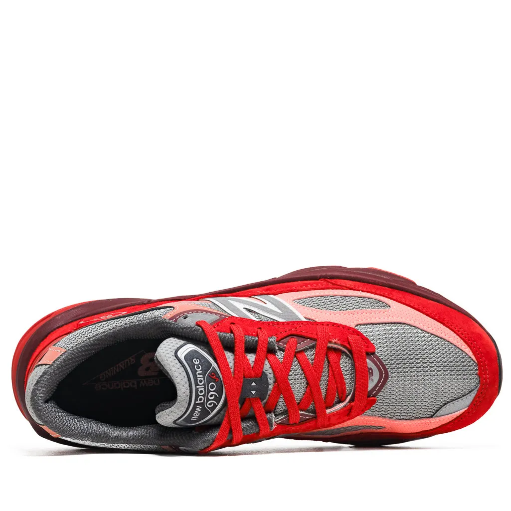 All Fit New Balance Made In USA 990v6 - Molten Lava/Monarch Burgundy