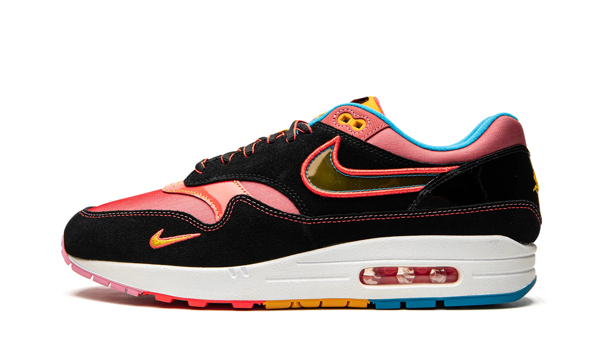 Air Max 1 "Chinatown" running in a monorail station area shoes