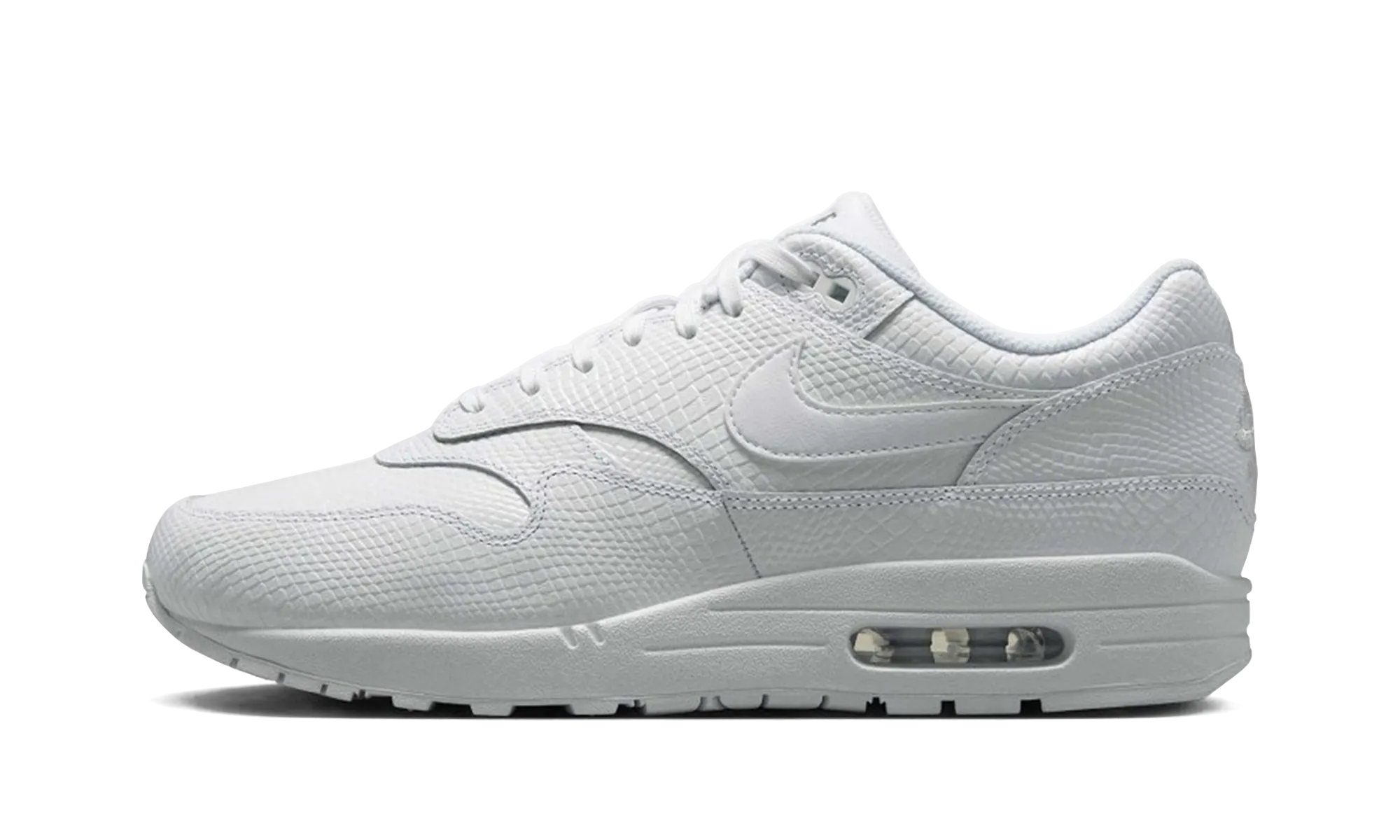 anti - microbial fabric padded - lining shoes Air Max 1 Premium "White Snakeskin"