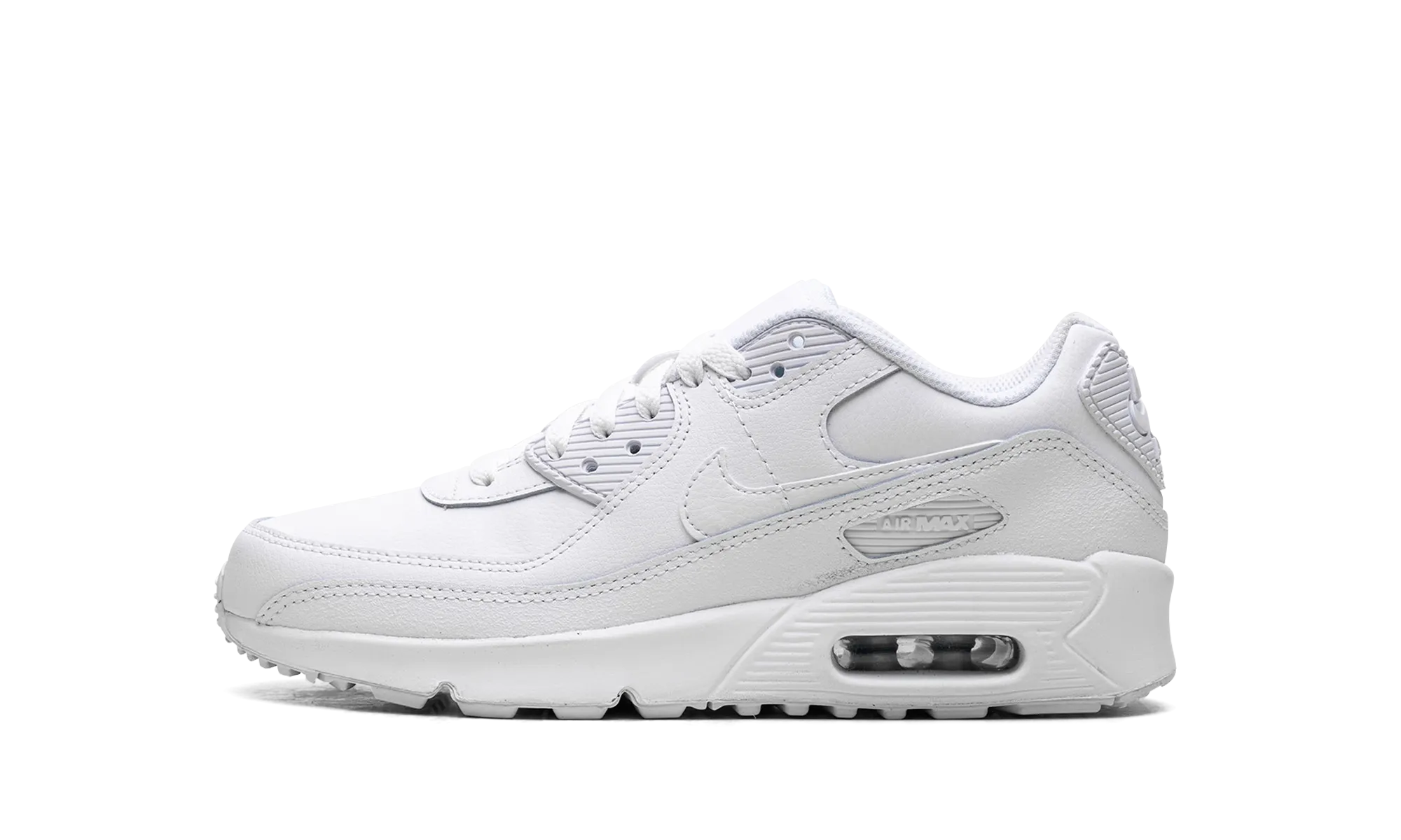 Air Max 90 GS "White Metallic Silver" fixed insole shoes Wireless