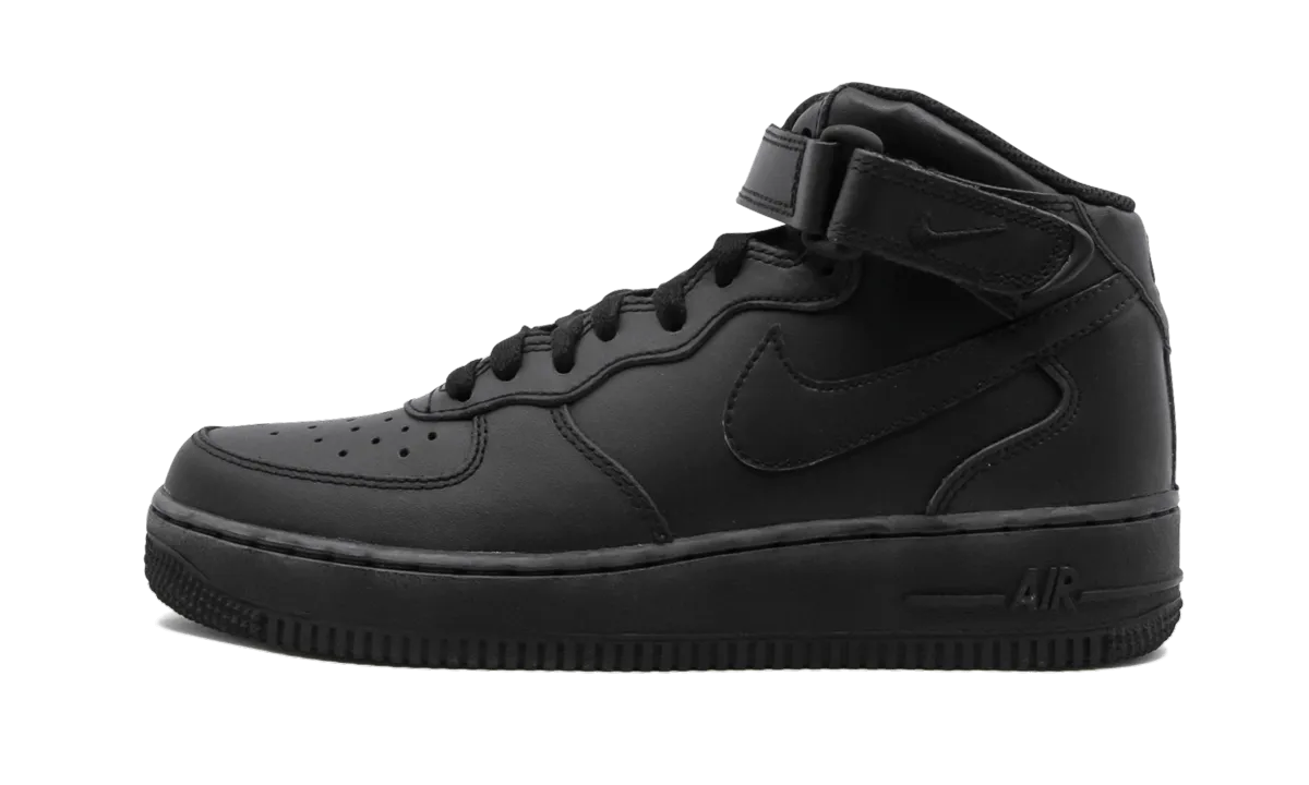 Air Force 1 Mid GS "Triple Black" Standout Style Travel Ready