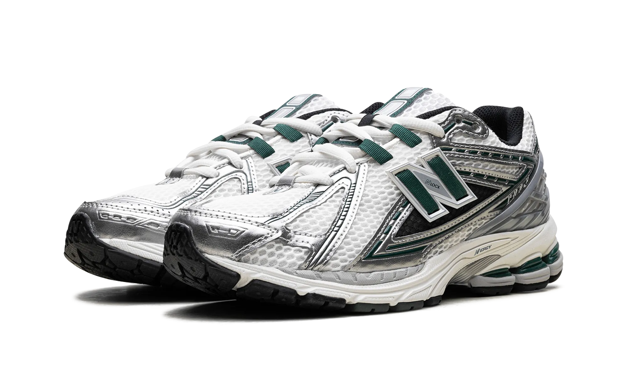 1906R "Silver Metallic Nightwatch Green" Comfort arch support smooth - sole shoes