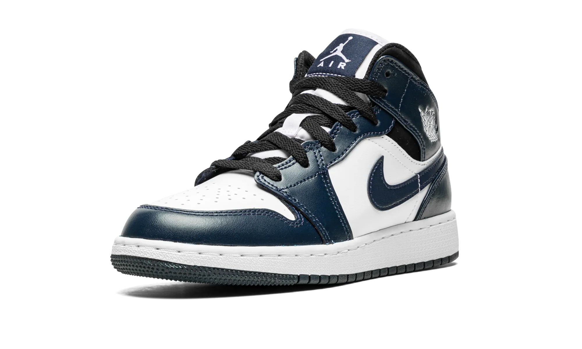 Air Jordan 1 Mid GS "Armory Navy" Airflow Optimized Structure Basic Appeal