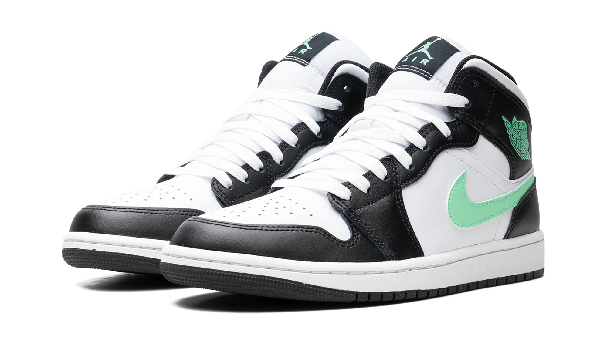 Air Jordan 1 Mid "GREEN GLOW" Soft Padding All-Purpose Use
