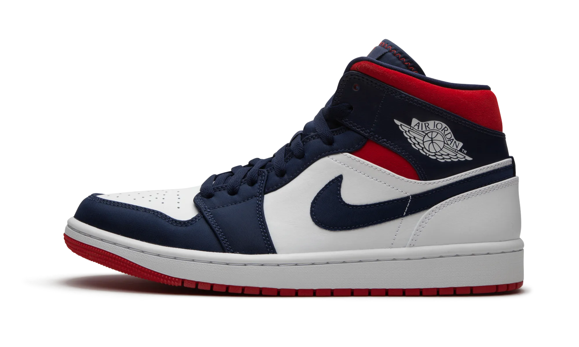 Air Jordan 1 Mid SE "Olympic - USA" Daily Travel Anti Tear Material