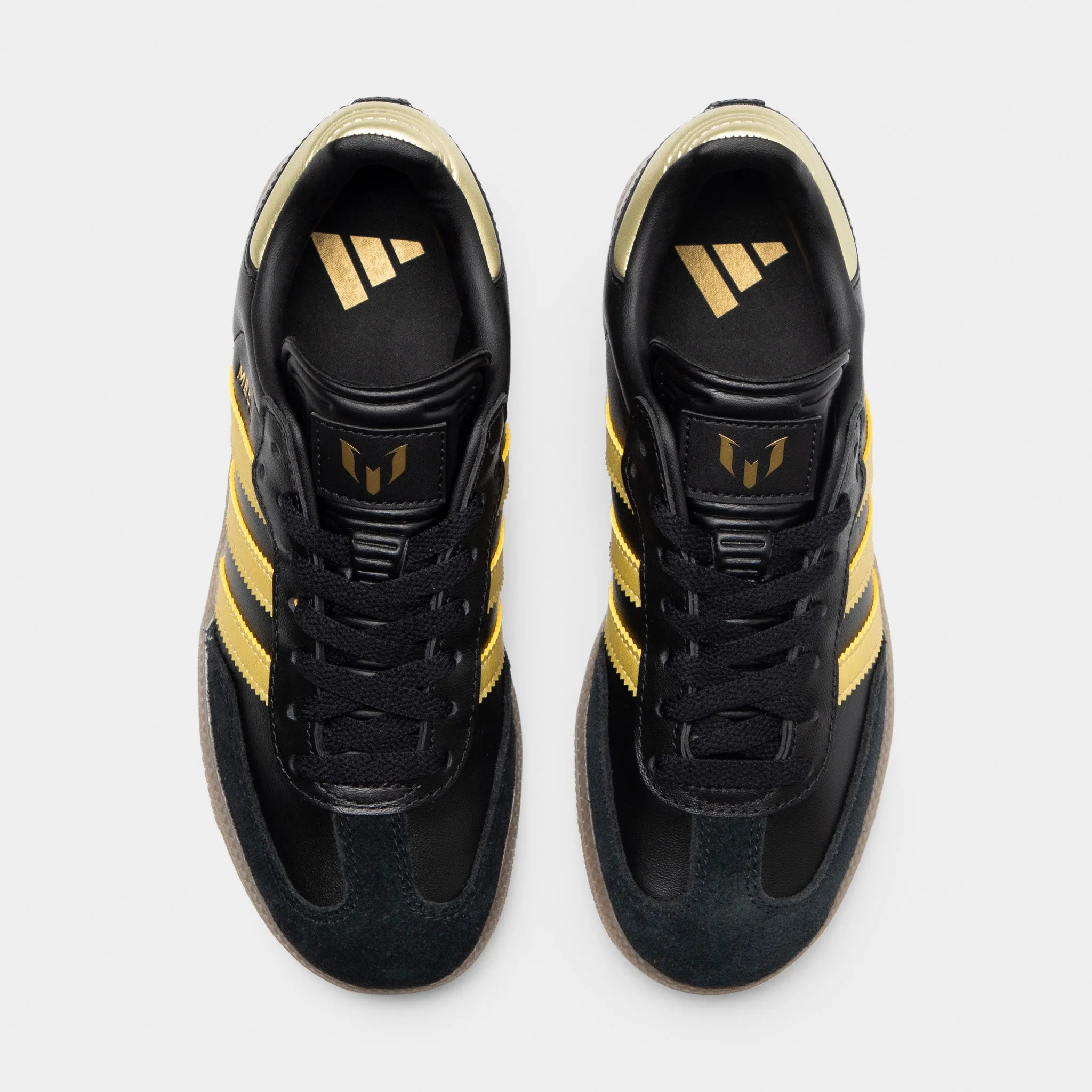 adidas Juniors' Samba Messi Core Black / Gold Metallic - Gum Boost Power