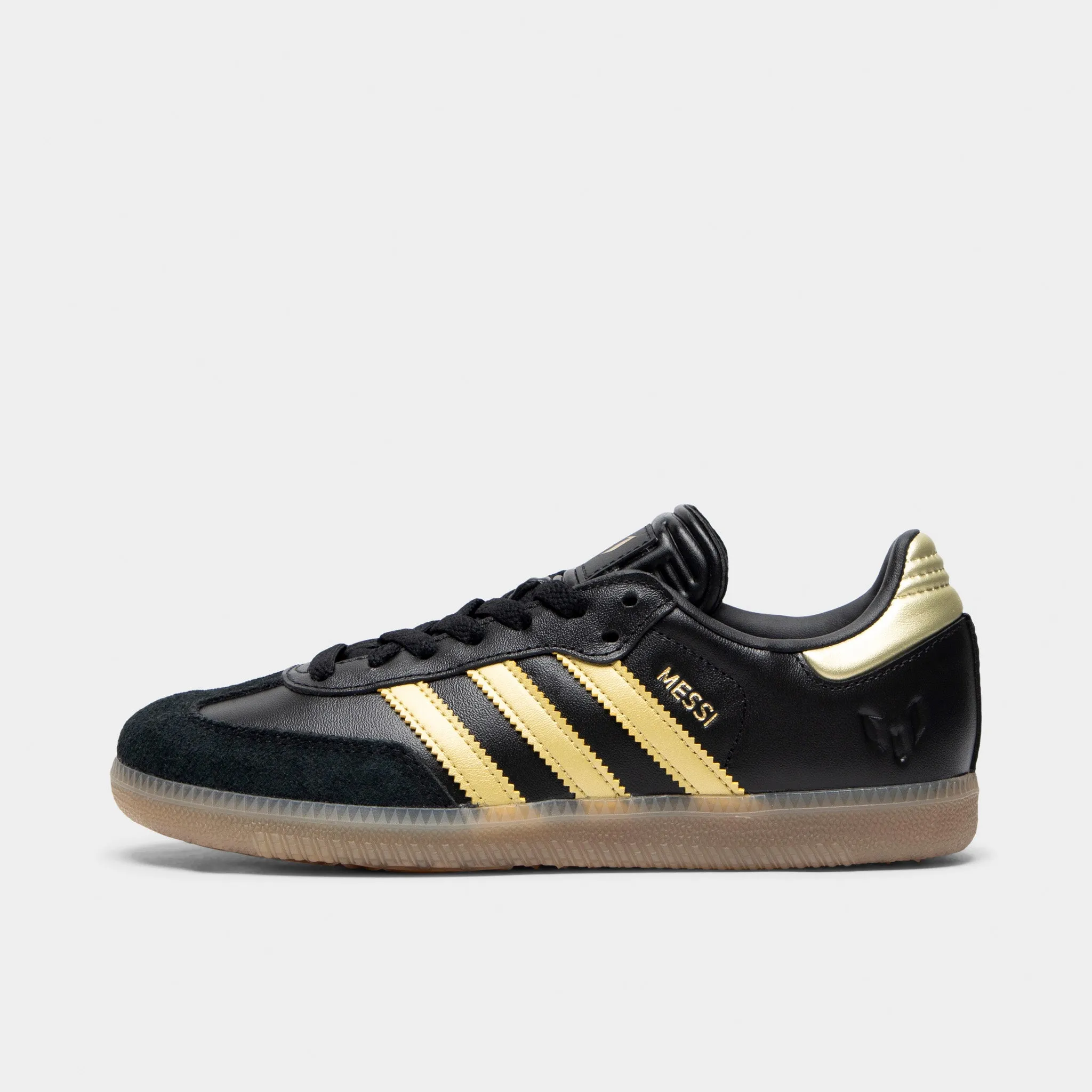 Durable Power Foot Health adidas Juniors' Samba Messi Core Black / Gold Metallic - Gum