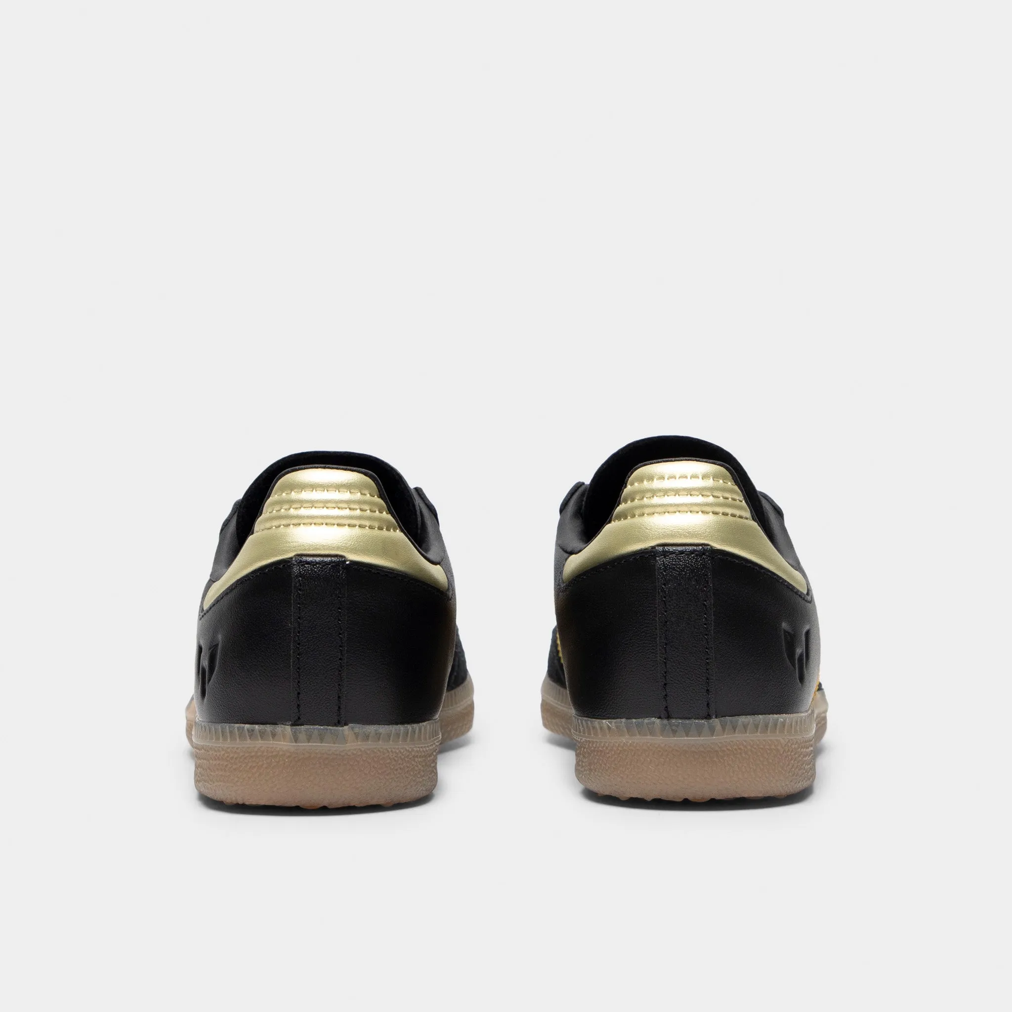 adidas Juniors' Samba Messi Core Black / Gold Metallic - Gum Adjustable Midfoot Strap