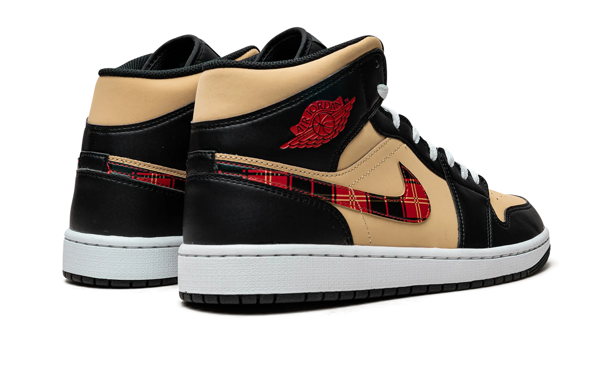 Air Jordan 1 Mid SE "Tartan Swoosh" Daily Walking Anti Torsion System