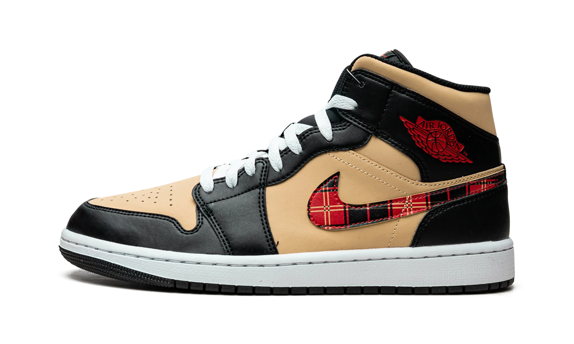 Long Lasting Support Stretchable Air Jordan 1 Mid SE "Tartan Swoosh"