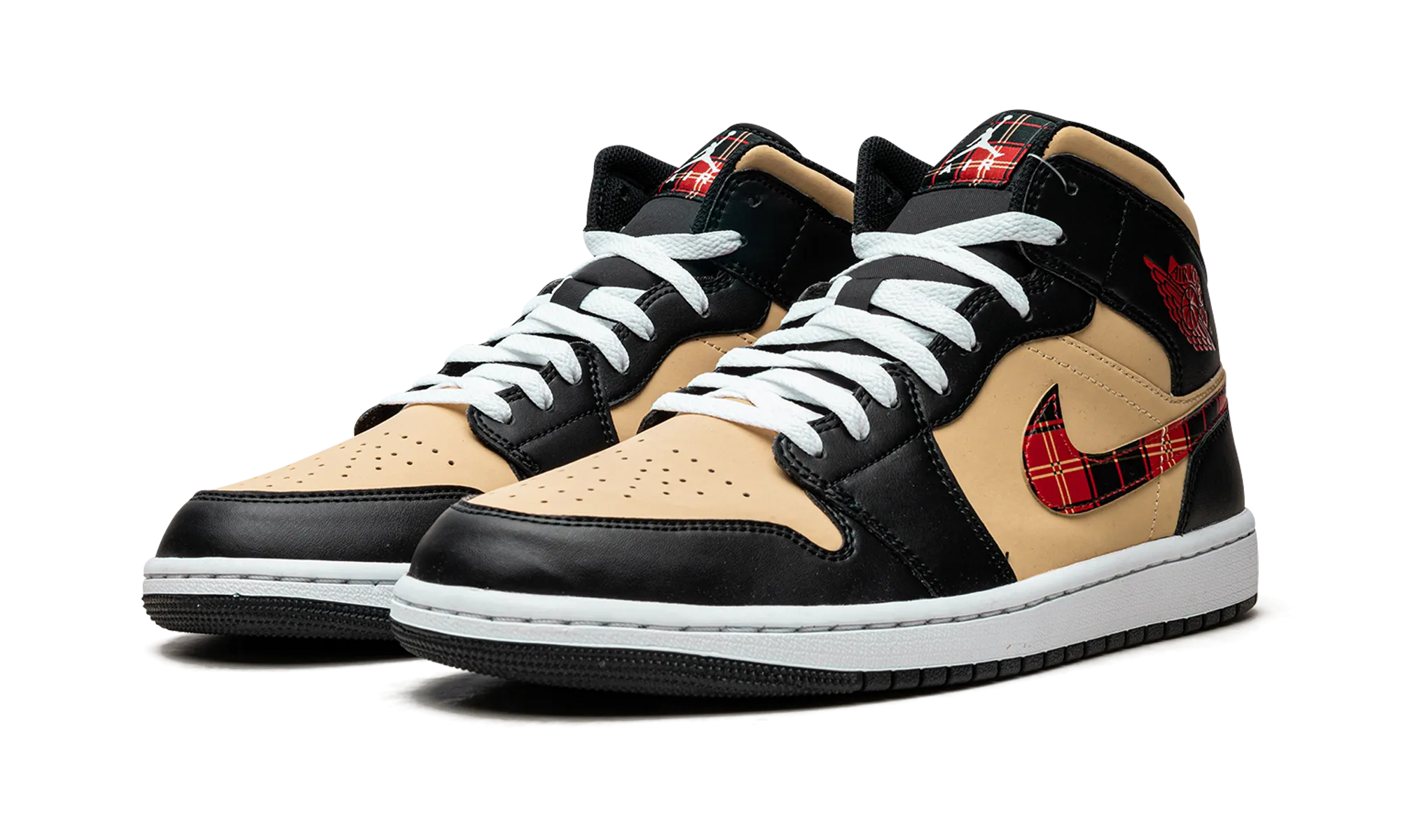 Carbon Fiber Neutral Top Air Jordan 1 Mid SE "Tartan Swoosh"