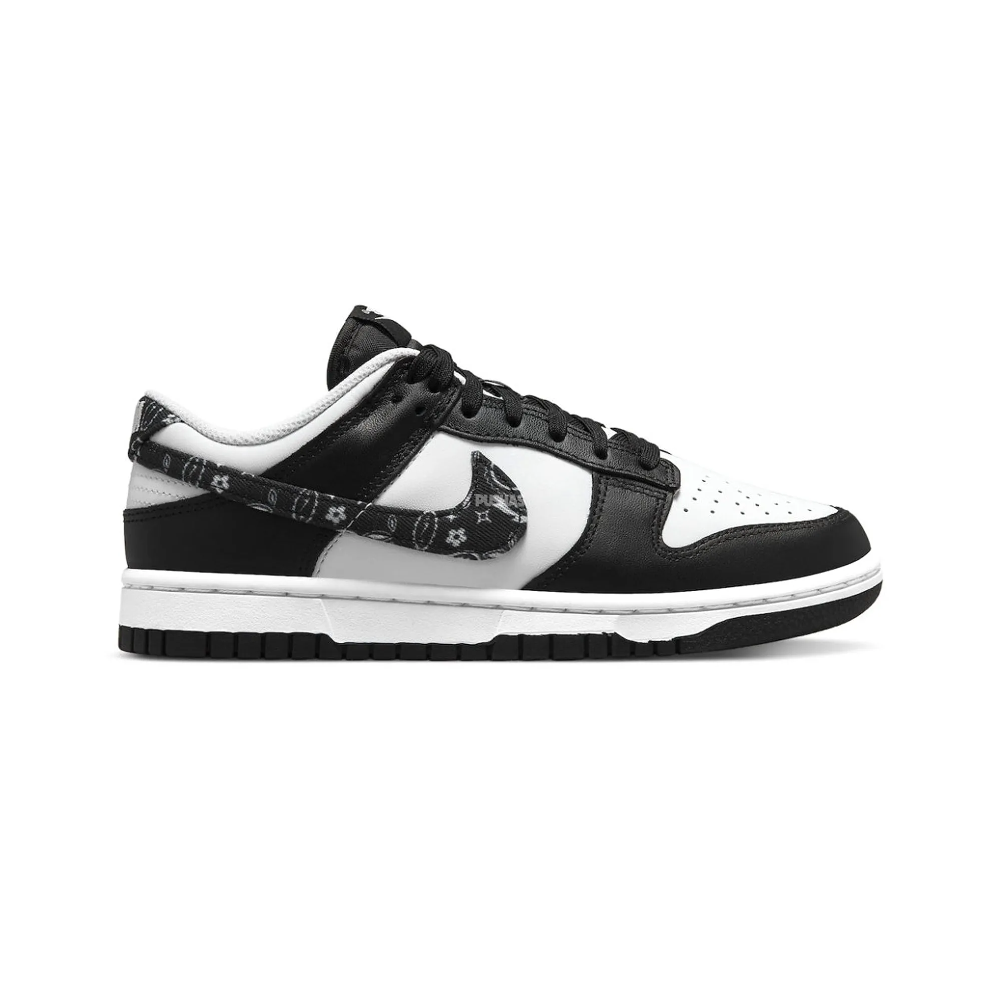 Bacterial Resistant Lining Round Toe Nike Dunk Low 'Black Paisley' Women's (2022)