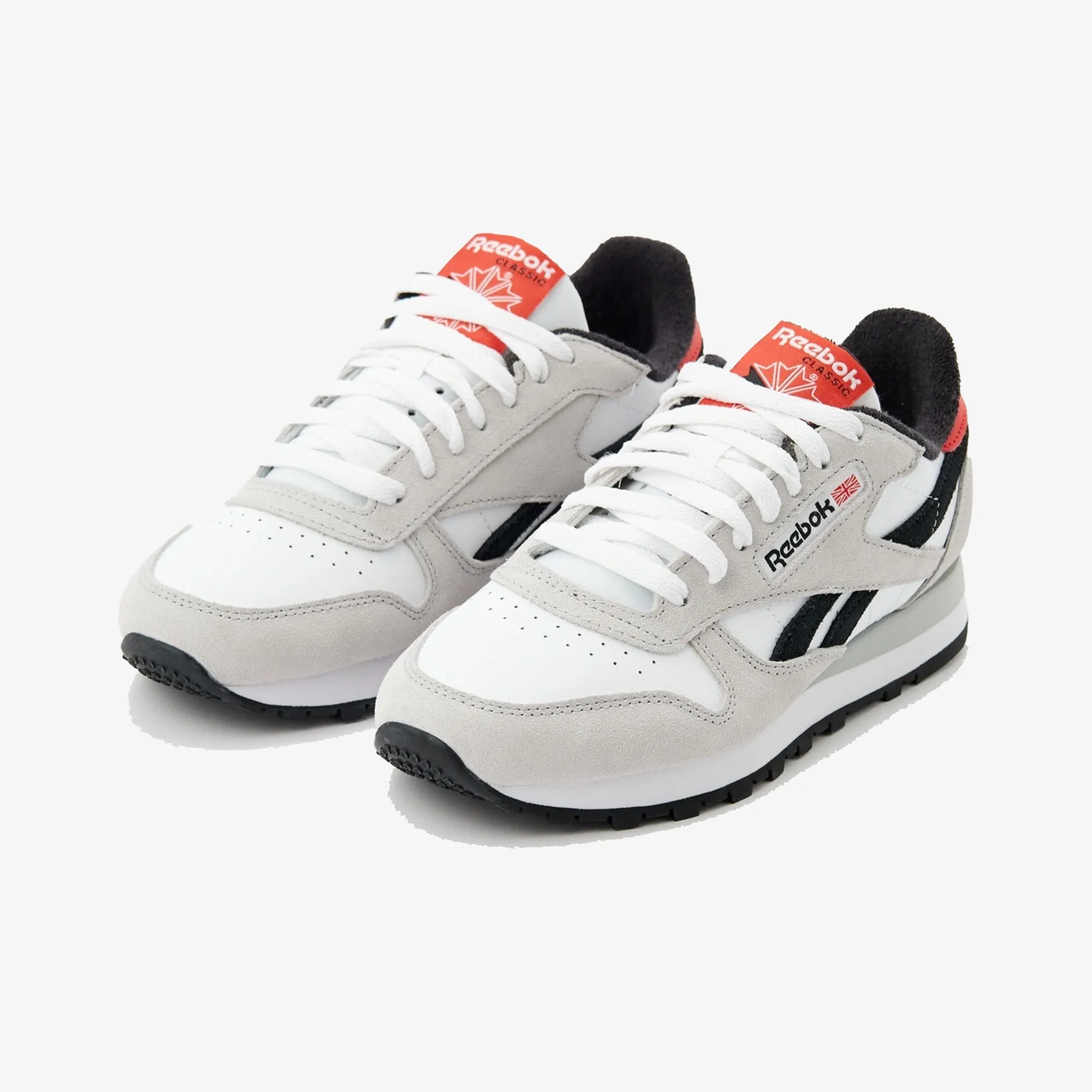 High Arch Early Jog Reebok | CLASSIC LEATHER { WHITE/GREY