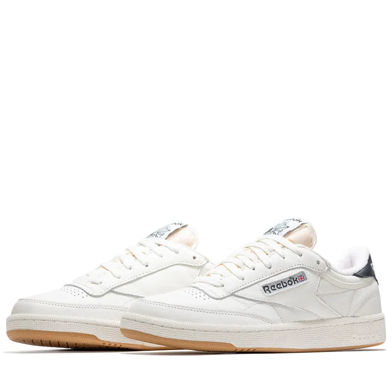 Lace Lock Technology Low Collar Design Reebok Club C 85 Vintage - White/Black